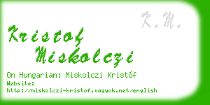 kristof miskolczi business card