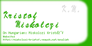 kristof miskolczi business card